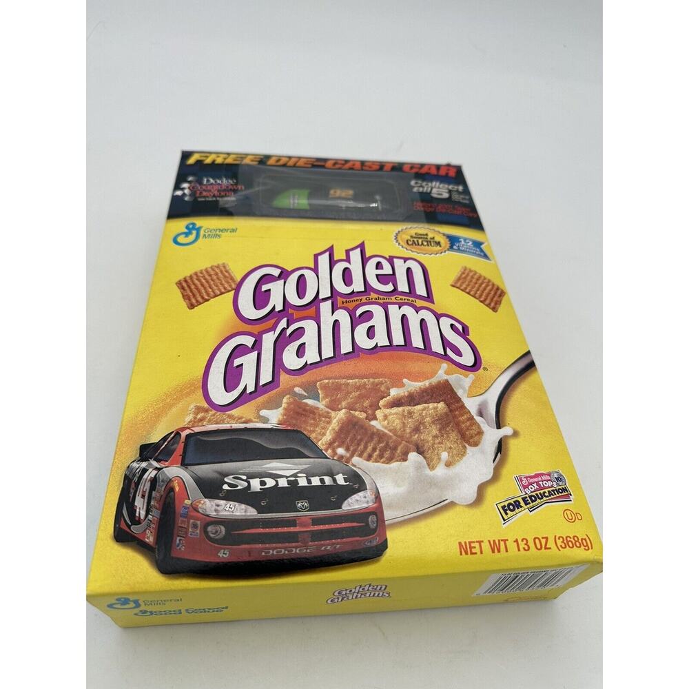 General Mills Golden Graham Kyle Petty Cereal Box And Stacy Compton #9 Car